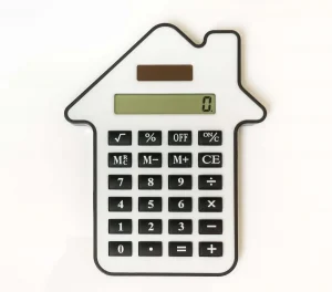 calculator shaped like a house